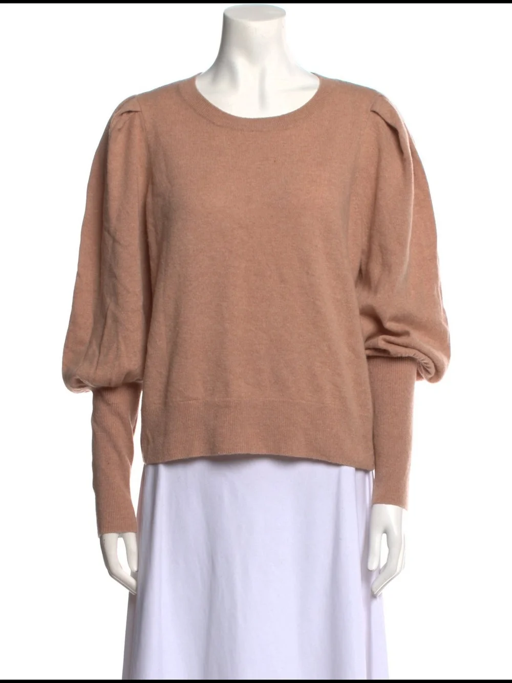 Jonathan Simkhai Peach Crewneck Sweater 100% Cashmere